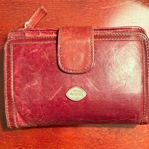 The Trend burgundy genuine leather wallet
